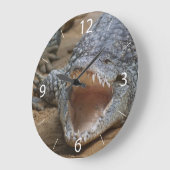 Krokodil Große Wanduhr (Winkel)