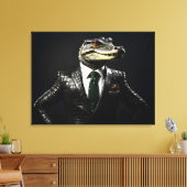 Krokodil im Anzug Leinwanddruck (Insitu (Wohnzimmer))