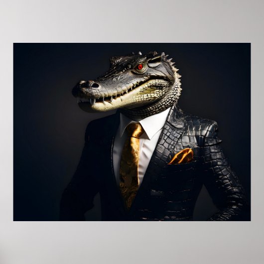 Krokodil im Anzug Poster (Vorne)