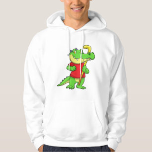 Krokodil im Feldhockey mit Stick Hoodie