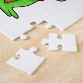 Krokodil im Feldhockey mit Stick Puzzle (Seite)