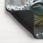 Krokodil im Schnee Mousepad (Ecke)