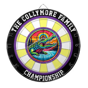 Krokodil im Target Lake Design Dartscheibe