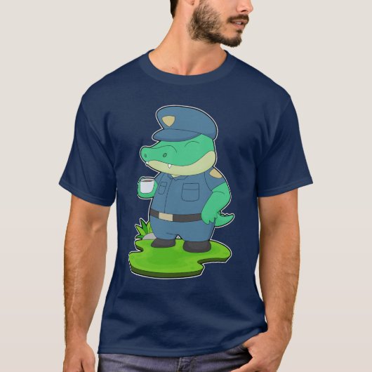 Krokodil Kaffeetasse T-Shirt (Vorderseite)