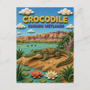 Krokodil Kakadu-Feuchtgebiete Modern KlayKoo Postkarte