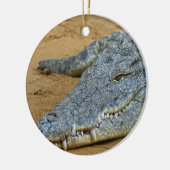 Krokodil Keramikornament (Links)