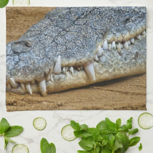 Krokodil Küchentuch (Gefaltet)