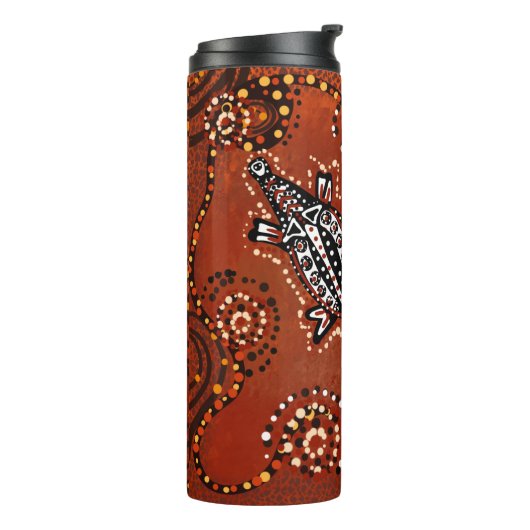 KROKODIL KUNST THERMOSBECHER (Nach links gedreht)