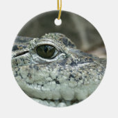 Krokodil-Lächeln-Ornament Keramikornament (Vorne)