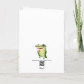 Krokodil lächelt karte (Rückseite)