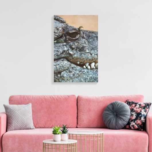 Krokodil Leinwanddruck (Insitu (Wohnzimmer))