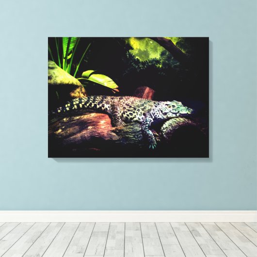 Krokodil Leinwanddruck (Insitu (Holzboden))