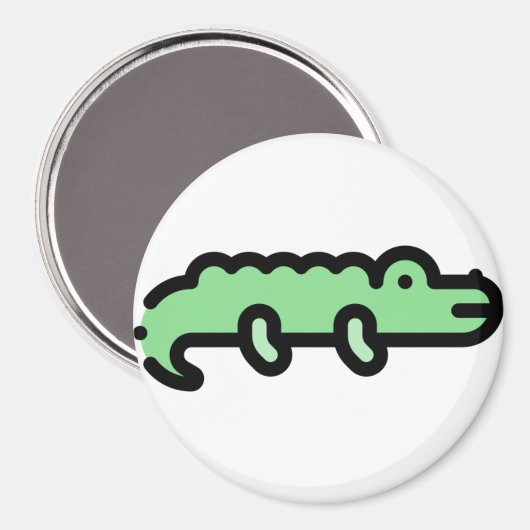 Krokodil Magnet (Vorderseite/Rückseite)
