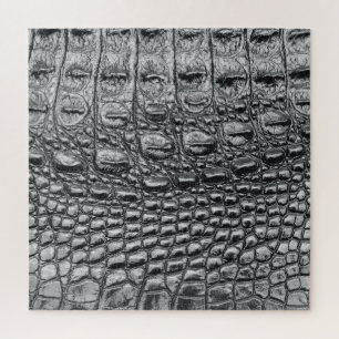 Krokodil Noir: Schwarze Ledermystik Puzzle