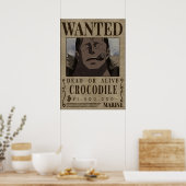 Krokodil One Piece Gesuchter Kopfgeld Poster (Küche)
