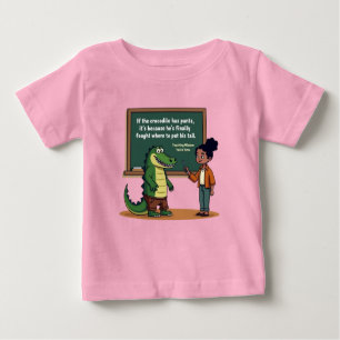 Krokodil Pants Pun Wird Funny Teacher Wisdom Baby T-shirt