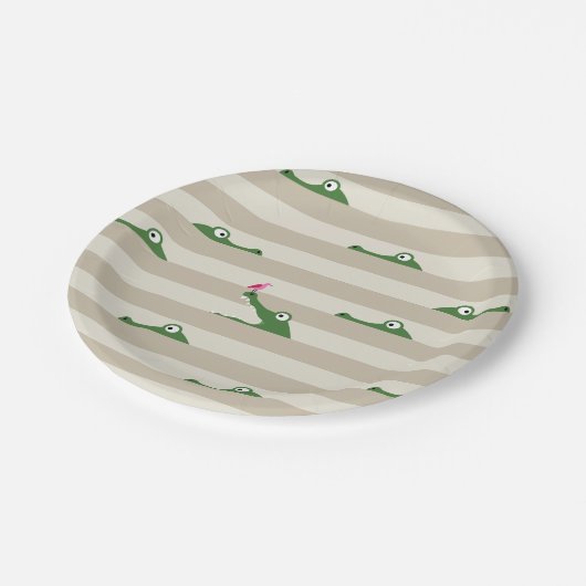 Krokodil Pappteller (Schrägansicht)