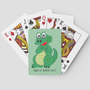 Krokodil personalisiert mit beliebiger Hintergrund Spielkarten