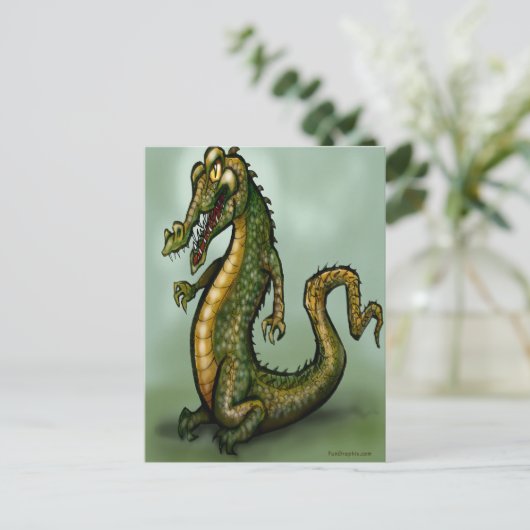 Krokodil Postkarte (Stehend Vorderseite)