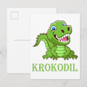 Krokodil Postkarte (Vorne/Hinten)