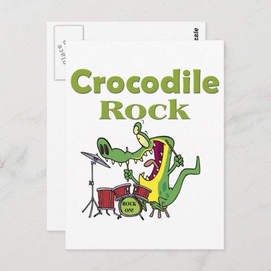 Krokodil Postkarte (Vorne/Hinten)