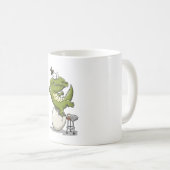 Krokodil schlüpft aus einem Ei Kaffeetasse (VorderseiteRechts)