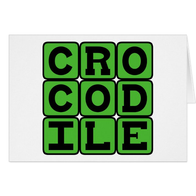 Krokodil, semiaquatische Reptilien (Vorderseite (Horizontal))