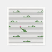 Krokodil Serviette (Vorderseite)