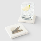 Krokodil Steinuntersetzer (Seitenansicht)