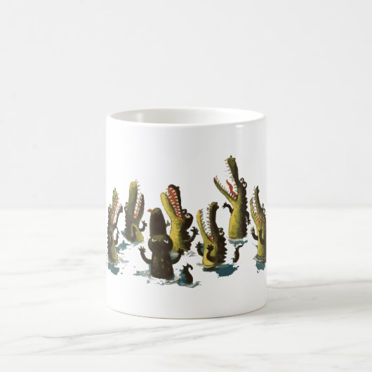 Krokodil-Tassengeschenk lustig Kaffeetasse (Mittel)