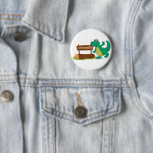 Krokodil und Namensschild Button (Beispiel)