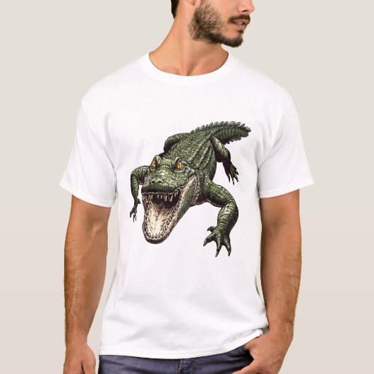 Krokodil-Vintag T-Shirt (Vorderseite)