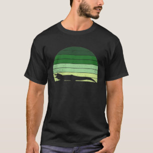 Krokodil Vintage Alligator mit Reptil Kaiman S T-Shirt
