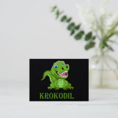 Krokodil Visitenkarte (Stehend Vorderseite)