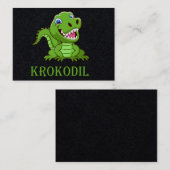 Krokodil Visitenkarte (Vorne/Hinten)