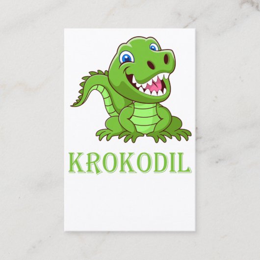 Krokodil Visitenkarte (Vorderseite)