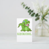 Krokodil Visitenkarte (Stehend Vorderseite)