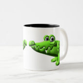 Krokodil Zweifarbige Tasse (VorderseiteRechts)