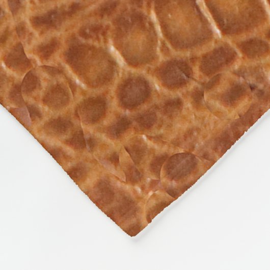 Krokodilalligatorenledertextur nah  fleecedecke (Ecke)