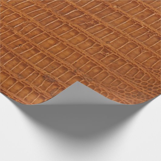 Krokodilalligatorenledertextur nah geschenkpapier (Ecke)