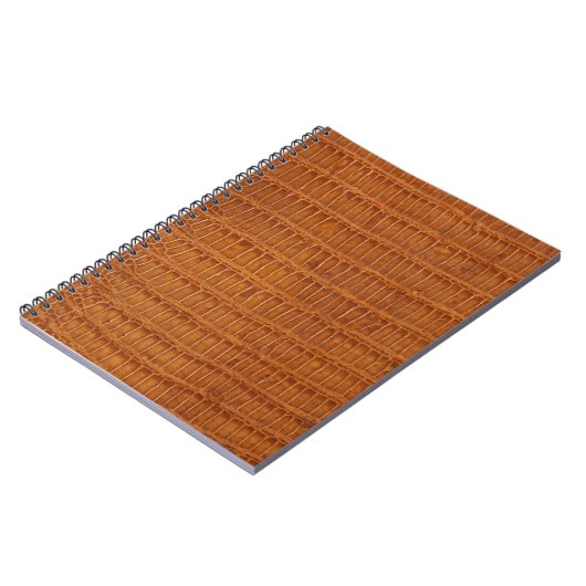 Krokodilalligatorenledertextur nah notizblock (Linke Seite)