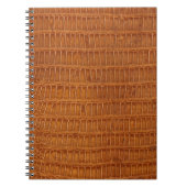 Krokodilalligatorenledertextur nah notizblock (Vorderseite)