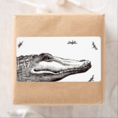 Krokodilalligatorin Libellen zeichnend Kunst (Insitu)