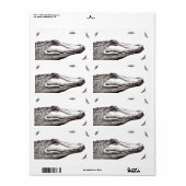 Krokodilalligatorin Libellen zeichnend Kunst (Vorne)