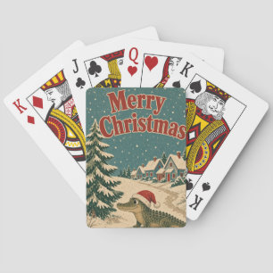 Krokodildorfweg Tier Weihnachten Spielkarten