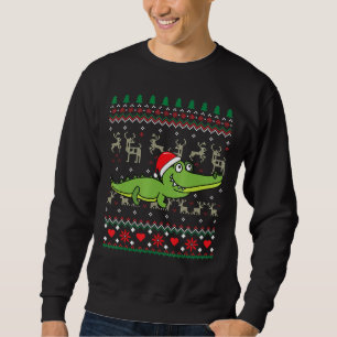 Krokodile Alligator Weihnachtsschmuck Ugly Sweatshirt