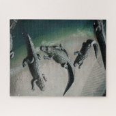 Krokodile auf einem Riverbank Puzzle (Horizontal)