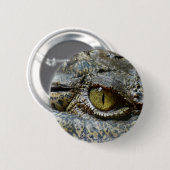 Krokodile-Augen-Gesicht Tier personalisieren Gaume Button (Vorne & Hinten)