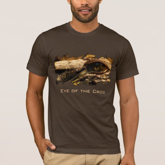 Krokodile Augen, Reptilien, Wildtiere, Tiere T-Shirt (Vorderseite)