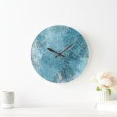 Krokodile Batik: Texturierte Stoffkunst Große Wanduhr (Zuhause)